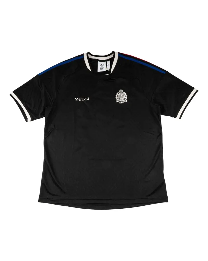 KITH x Messi x Adidas embroidered-logo T-shirt - Schwarz Schwarz