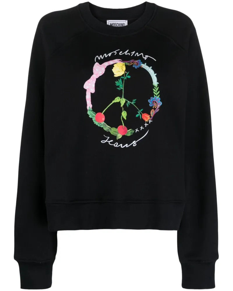 Moschino Sweatshirt mit grafischem Print - Schwarz Schwarz