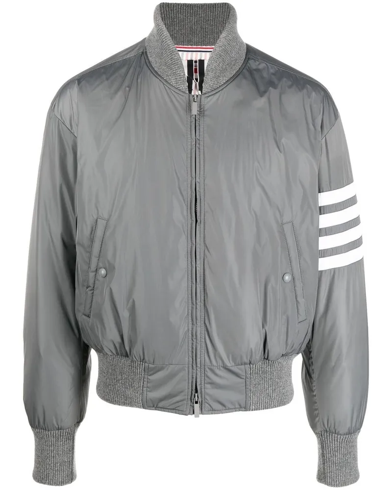 Thom Browne Bomberjacke mit Streifen - Grau Grau