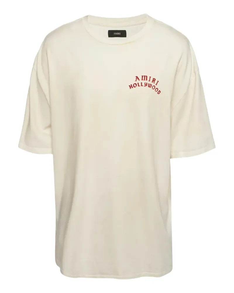 Amiri T-Shirt mit Logo-Print - Nude Nude