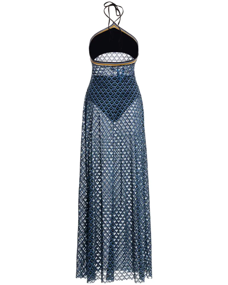 AGUA BENDITA Azure Sari Maxikleid - Blau Blau