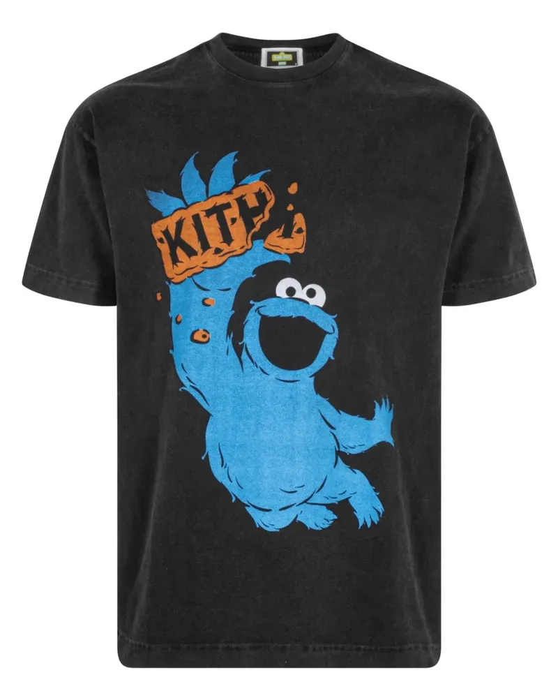 KITH Sesame Street Cookie Monster "Black" T-Shirt - Schwarz Schwarz