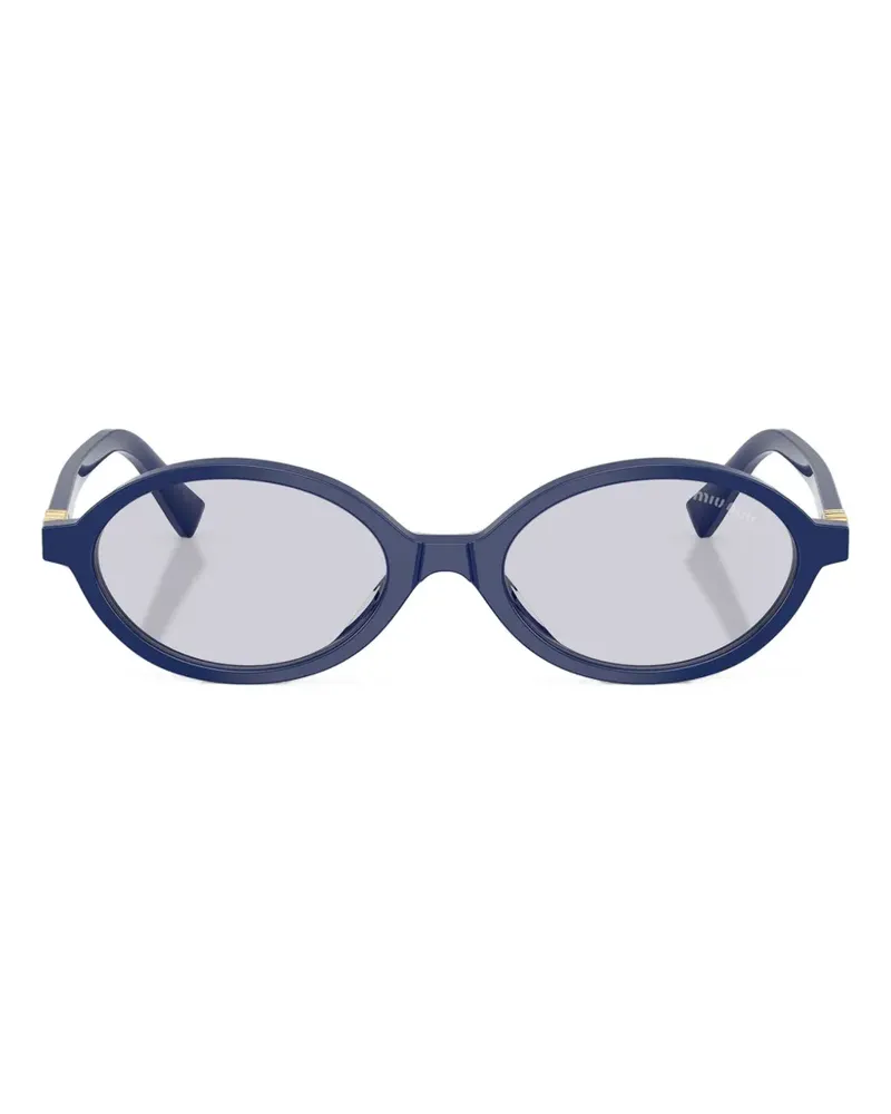 Miu Miu Sonnenbrille mit ovalem Gestell - Blau Blau