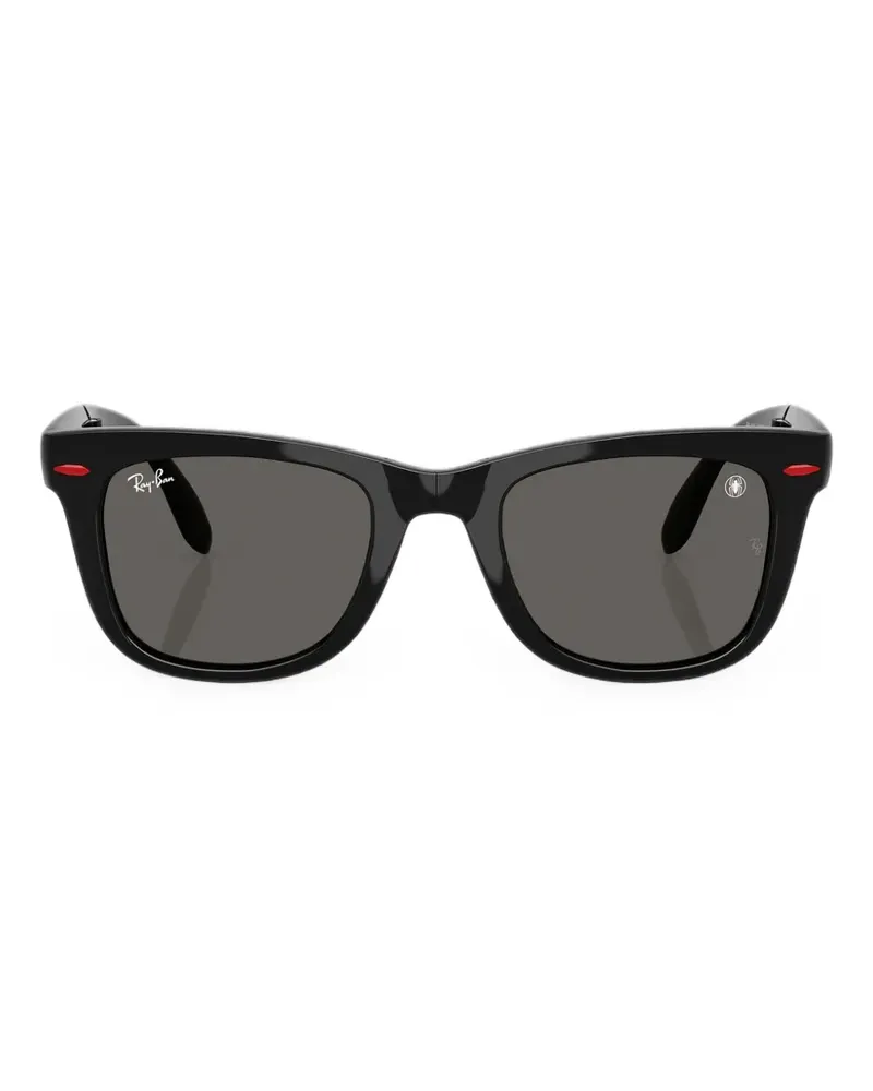 Ray Ban Faltbare Sonnenbrille im Wayfarer-Stil - Schwarz Schwarz