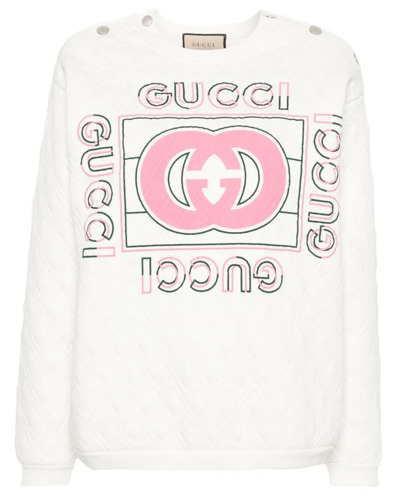 Gucci Sweatshirt mit Logo-Print - Weiß Weiß