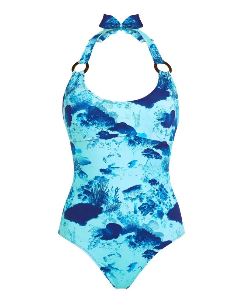Vilebrequin Badeanzug mit Marine-Print - Blau Blau