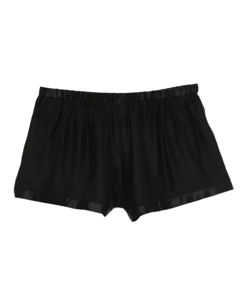 Tom Ford logo-embroidery pajama shorts - Schwarz Schwarz
