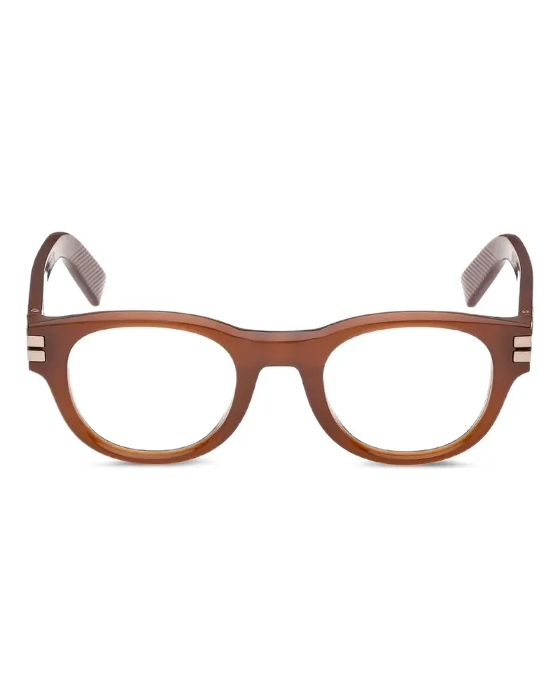 Ermenegildo Zegna Brille mit rundem Gestell - Braun Braun