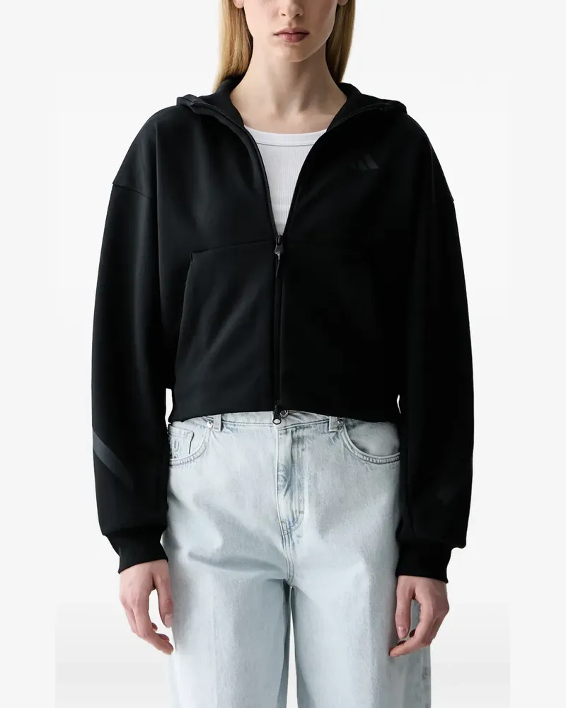 adidas Kapuzenjacke mit Logo-Print - Schwarz Schwarz