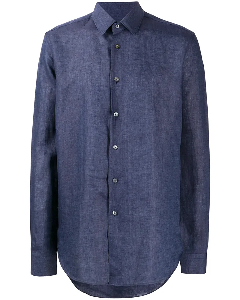 Dell'oglio Klassisches Hemd - Blau Blau