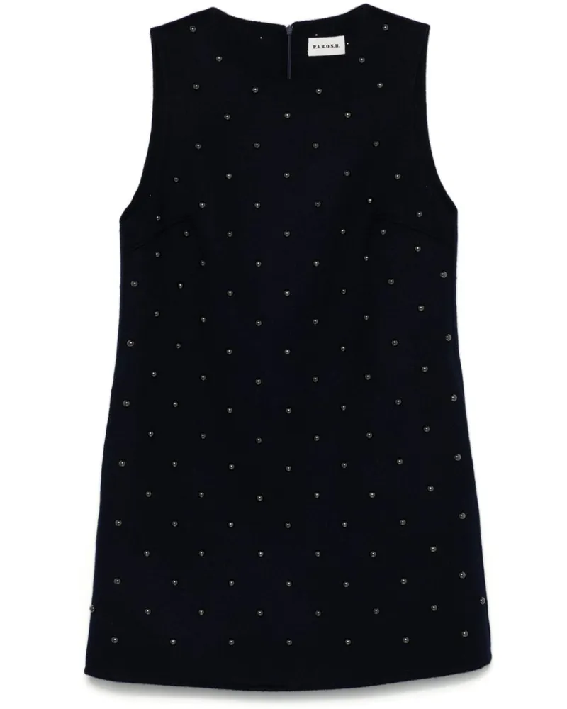 P.A.R.O.S.H. Kleid mit Nietenverzierung - Blau Blau