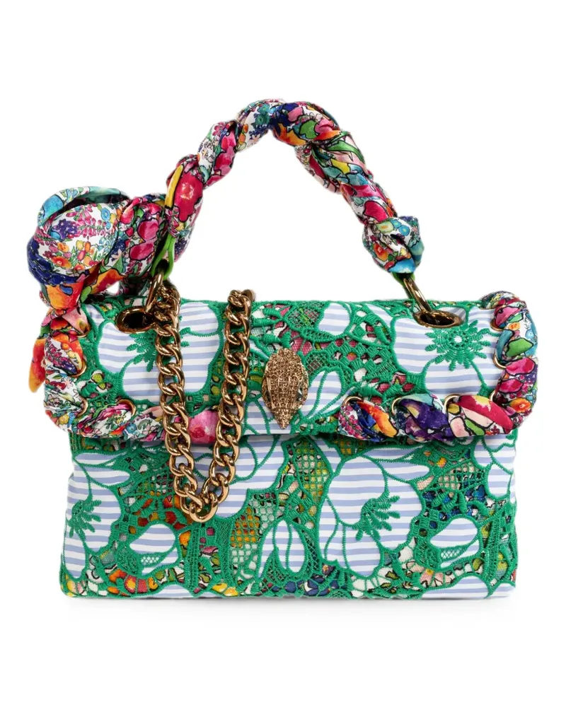 Kurt Geiger Kensington Schultertasche mit Blumenspitze - Grün Grün