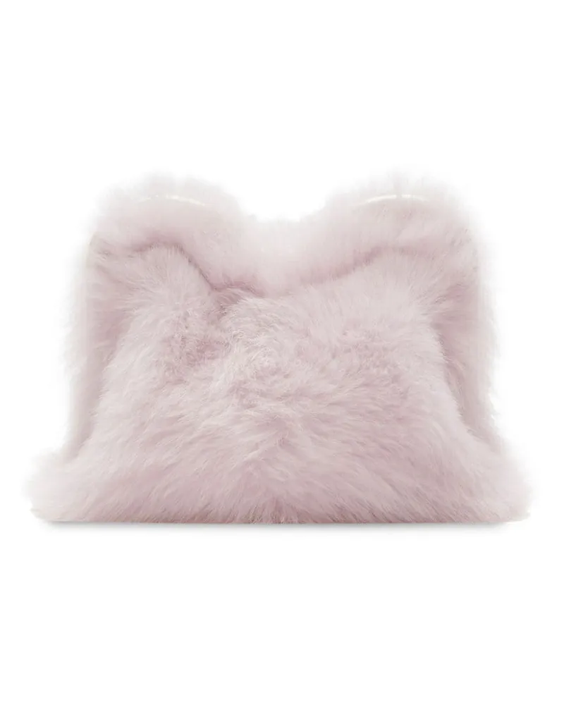 Burberry Clutch aus Faux Fur - Rosa Rosa