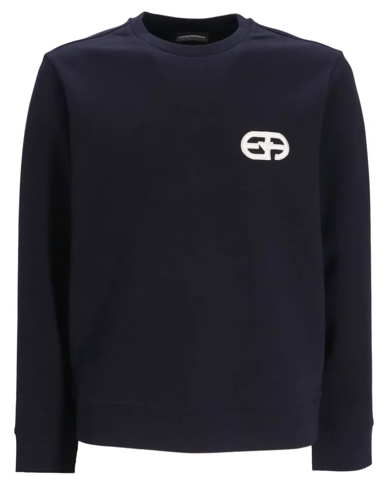 Emporio Armani Sweatshirt mit Logo-Patch Blau