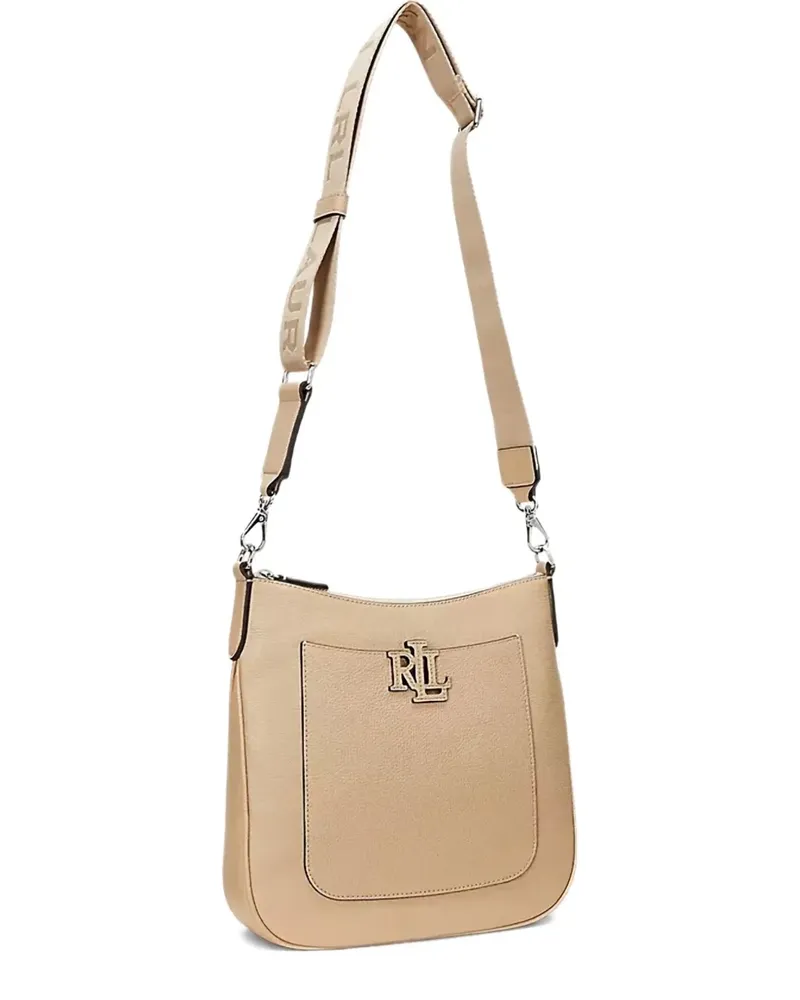 Ralph Lauren Schultertasche mit Logo-Schild - Nude Nude