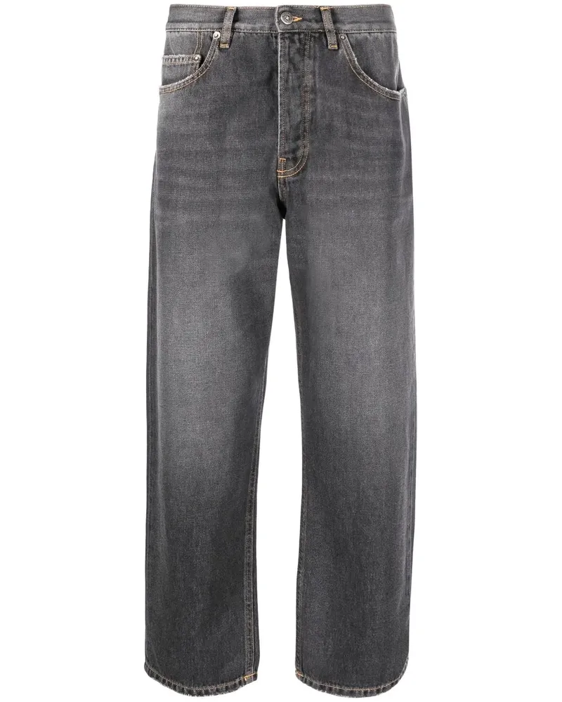 Golden Goose Ausgeblichene Straight-Leg-Jeans - Grau Grau
