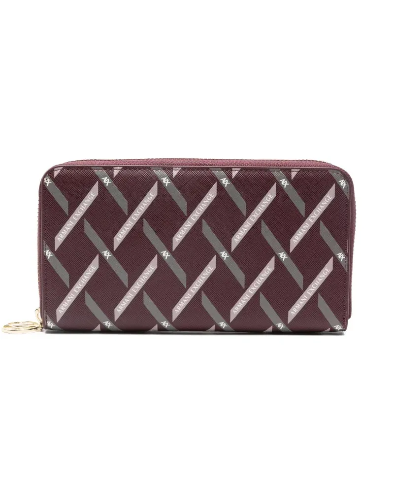 Armani Exchange Portemonnaie mit Logo-Print - Rot Rot