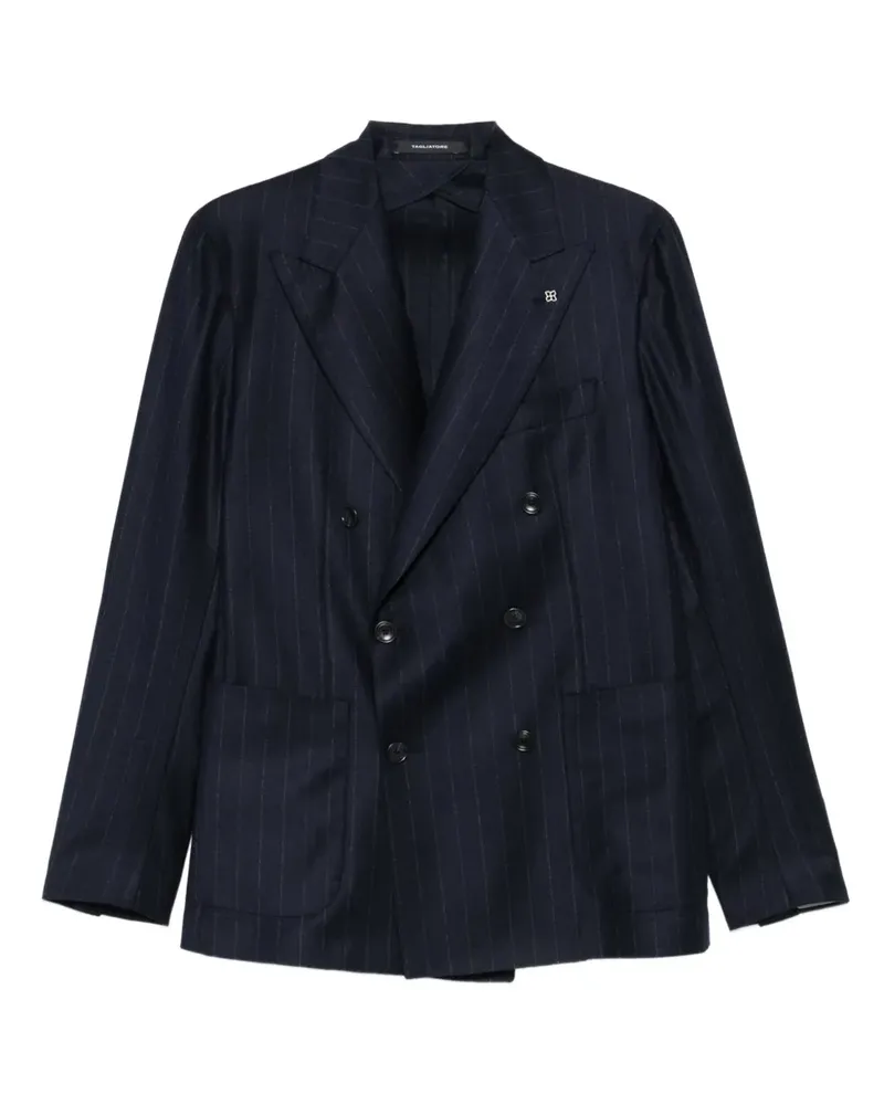 Tagliatore pinstripe-print double-breasted blazer - Blau Blau