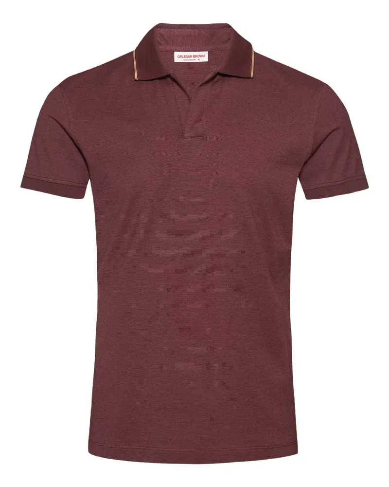Orlebar Brown Kurzärmeliges Felix Tipping Poloshirt - Rot Rot