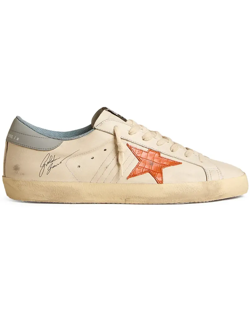 Golden Goose Super-Star Sneakers im Distressed-Look - Weiß Weiß