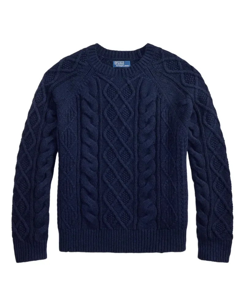 Ralph Lauren Aran Pullover mit Raglanärmeln - Blau Blau