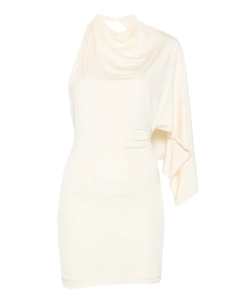 Aya Muse Elena cape-detail mini dress - Weiß Weiß