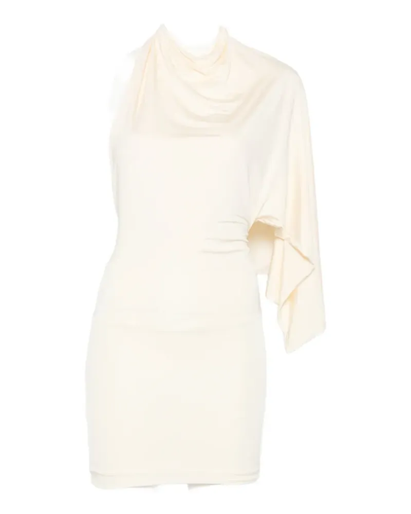 Aya Muse Elena cape-detail mini dress - Weiß Weiß