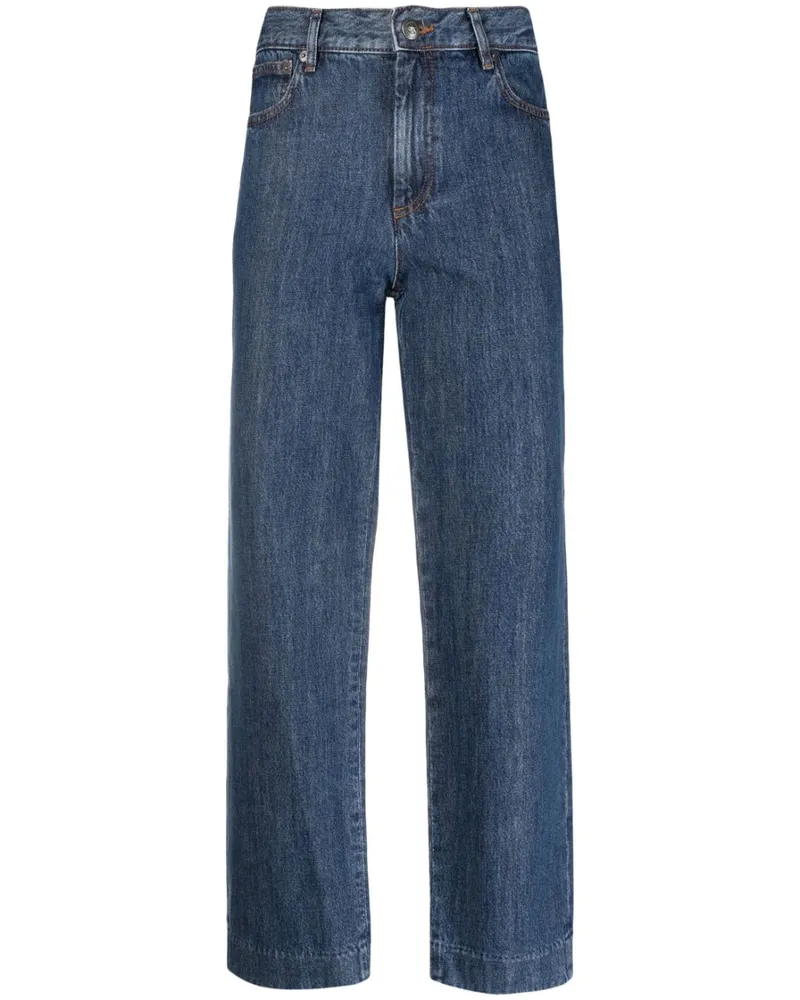 A.P.C. Sailor Cropped-Jeans Blau