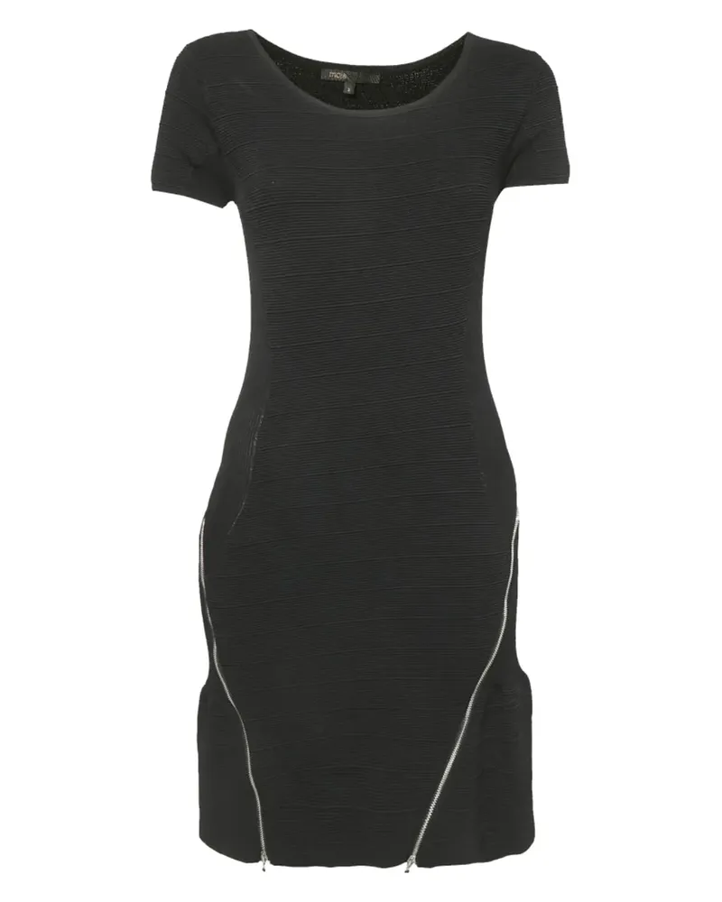 Maje Midikleid mit Reißverschluss - Schwarz Schwarz