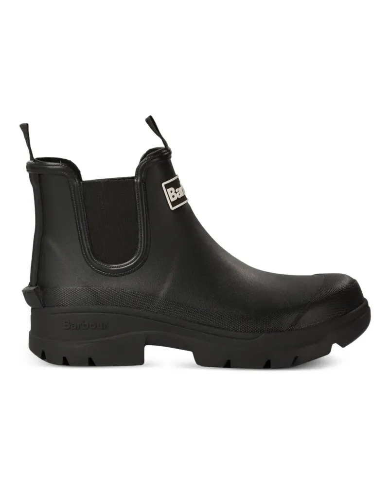 Barbour Nimbus Regenstiefel mit Logo-Patch - Schwarz Schwarz