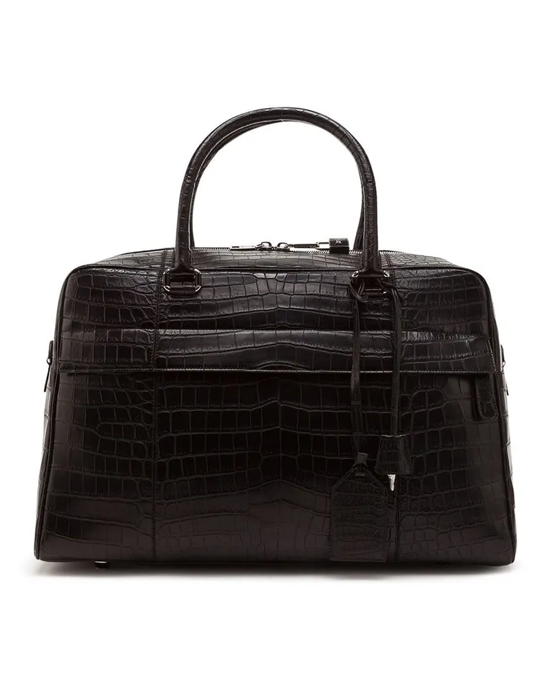 Dolce & Gabbana Reisetasche mit Kroko-Effekt - Schwarz Schwarz