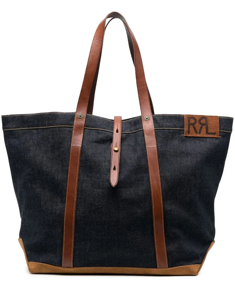 Ralph Lauren Shopper aus Leder - Blau Blau