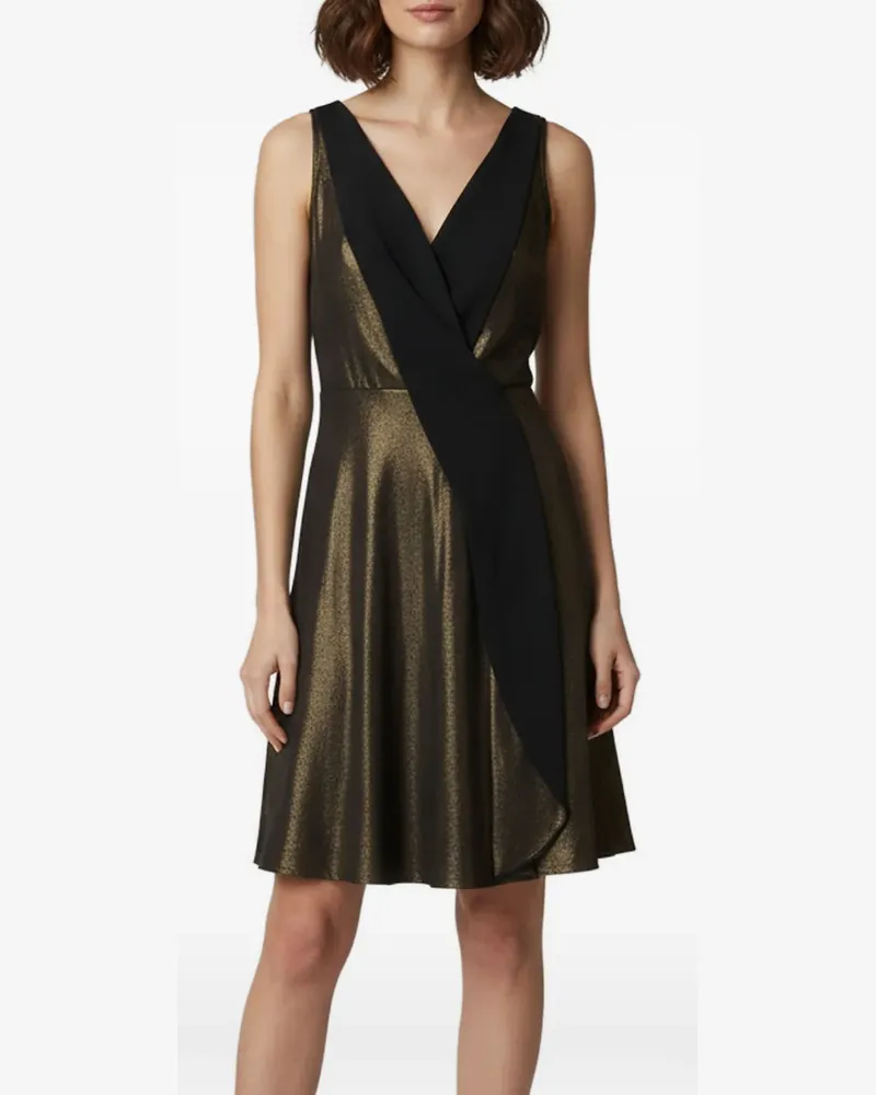 Temperley London draped crepe mini dress - Gold Gold