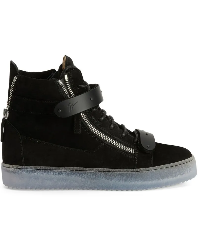 Giuseppe Zanotti Coby High-Top-Sneakers aus Wildleder Schwarz