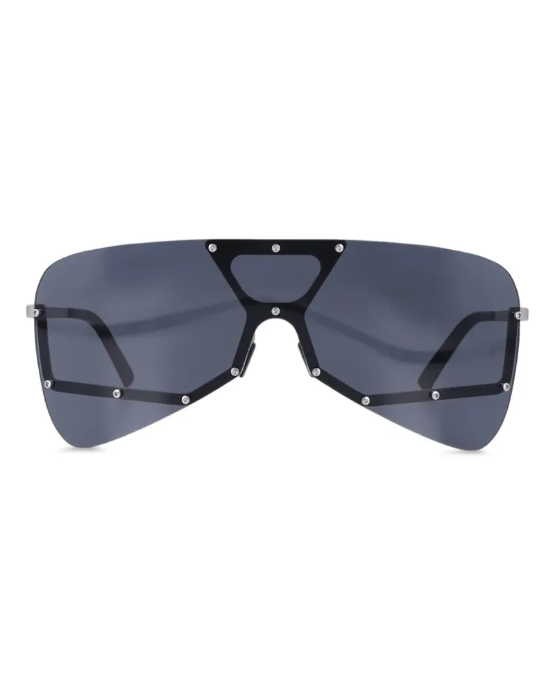 Rick Owens Tower Sonnenbrille - Schwarz Schwarz