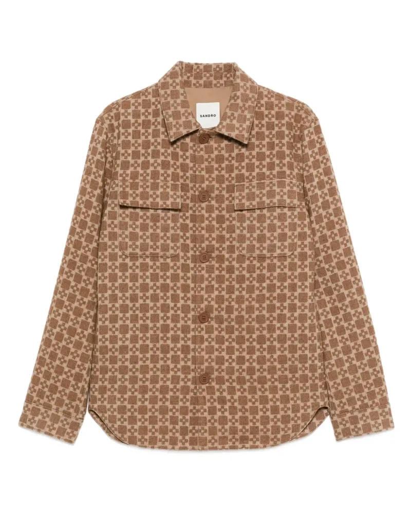 Sandro Geometrisch gemusterte Jacke - Braun Braun