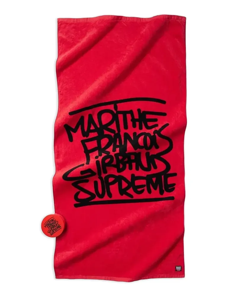 Supreme Being x Marithé + François Girbaud compressed logo-print cotton towel - Rot Rot