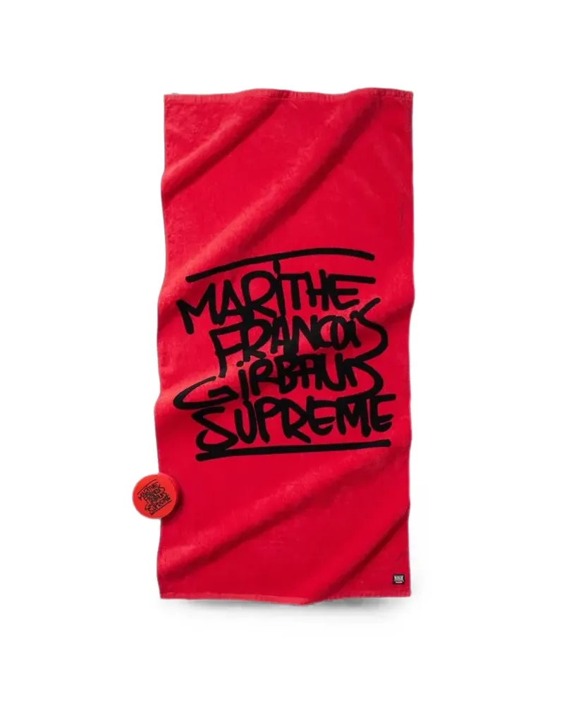 Supreme Being x Marithé + François Girbaud compressed logo-print cotton towel - Rot Rot