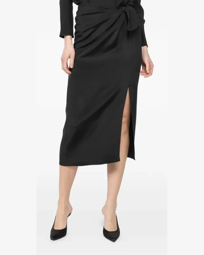 Peter Cohen knot slit midi skirt - Schwarz Schwarz