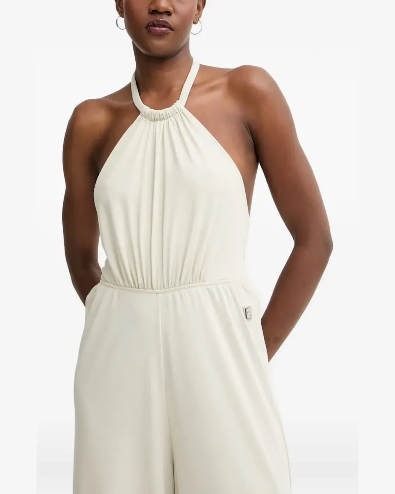 Armani Exchange sleeveless halterneck jumpsuit - Nude Nude