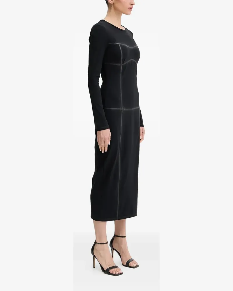 Patrizia Pepe Midikleid mit langen Ärmeln - Schwarz Schwarz