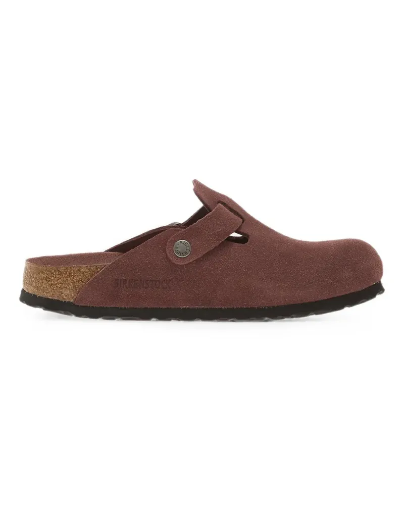Birkenstock Boston buckle-fastening suede clogs - Braun Braun