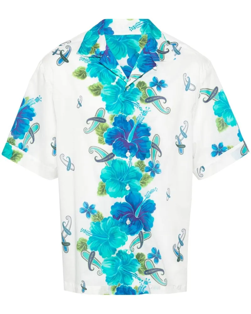 Etro Hemd mit Blumen-Print - Weiß Weiß