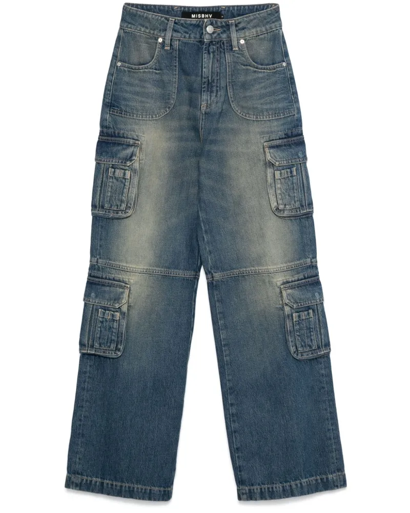 MISBHV Jeans mit aufgesetzten Taschen - Blau Blau
