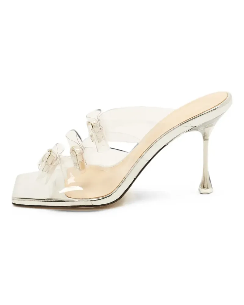 Mach & Mach French Triple Bow Sandalen - Weiß Weiß