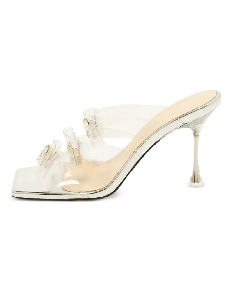 Mach & Mach French Triple Bow Sandalen - Weiß Weiß