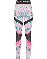 Philipp Plein Leggings mit Logo-Bund Rosa