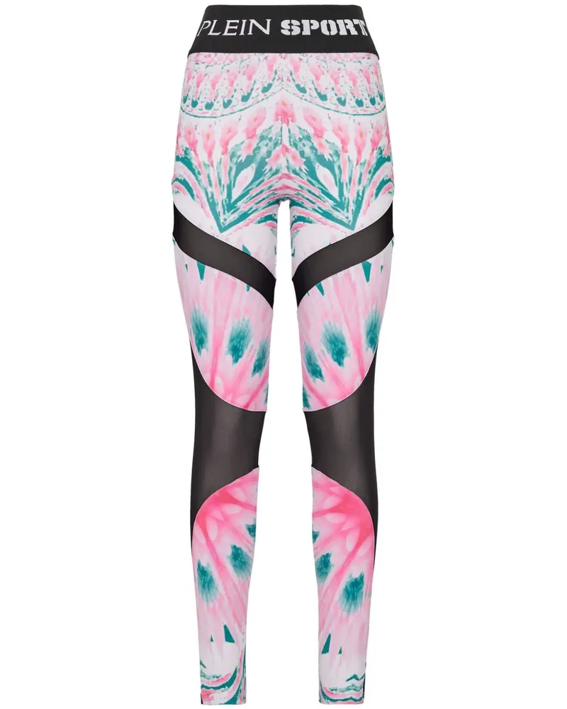 Philipp Plein Leggings mit Logo-Bund Rosa