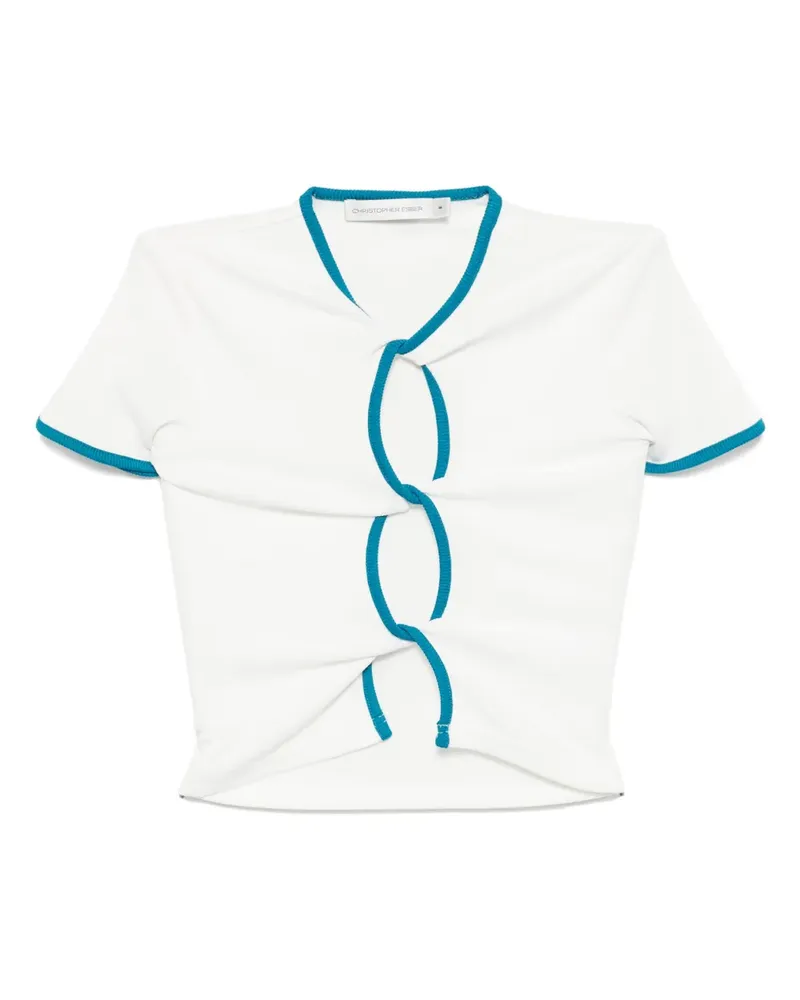 Christopher Esber T-Shirt mit verdrehtem Design - Weiß Weiß