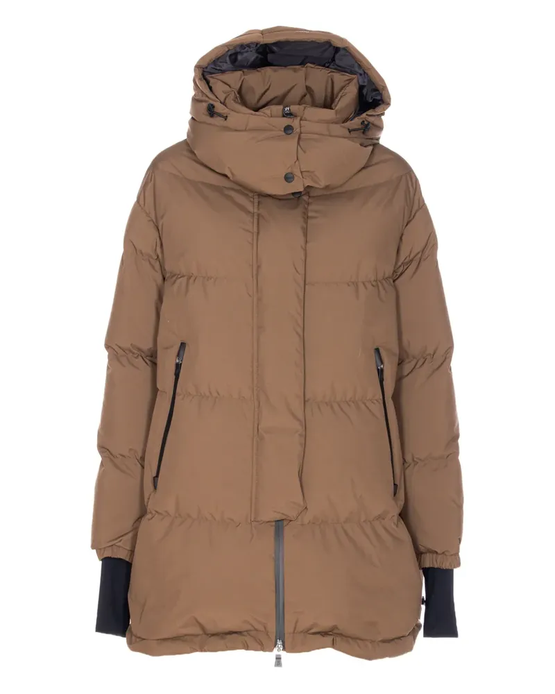 Herno Wattierte Jacke mit abnehmbarer Kapuze - Braun Braun